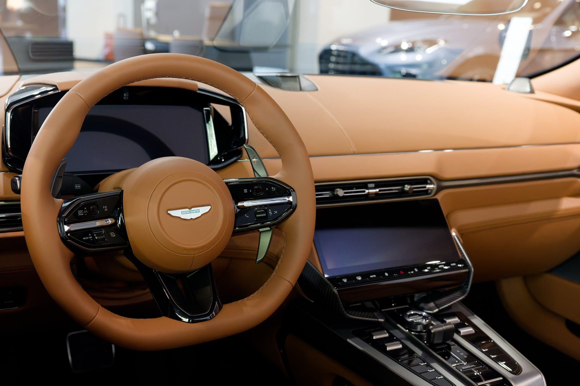 Intérieur cuir d’une Aston Martin